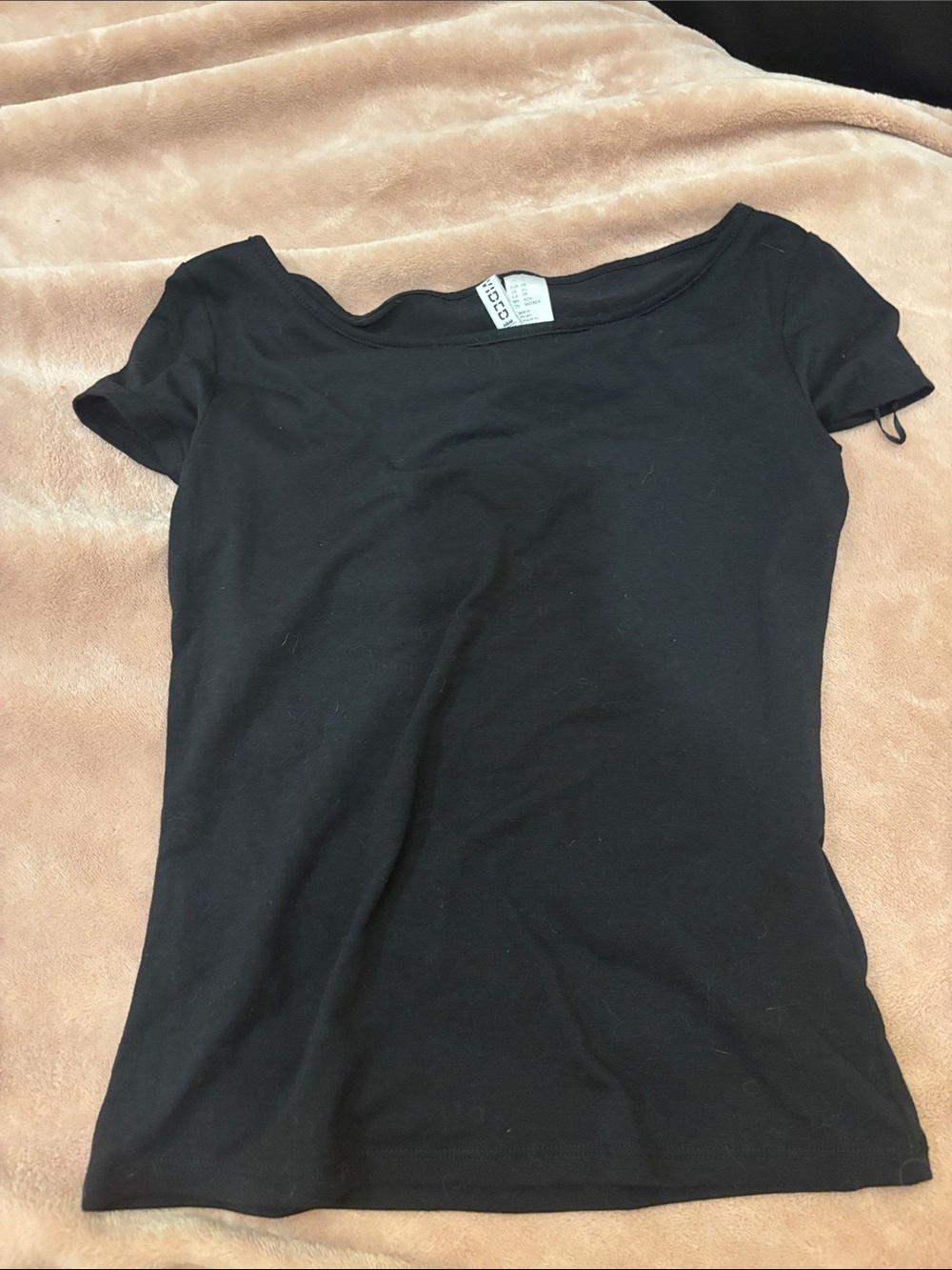 Divided Black Short Sleeve Scoop Neck Tee
